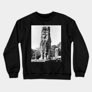 Mayan Ruins of Copan Tall Stela Crewneck Sweatshirt